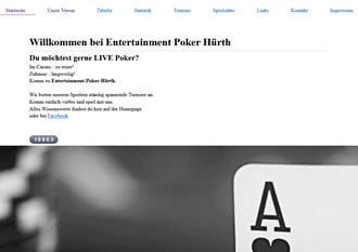 Screenshot der Entertainment Poker Hürth Webseite